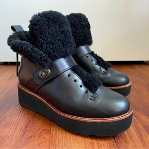 Coach Urban Hiker Shearling Platform Boots
